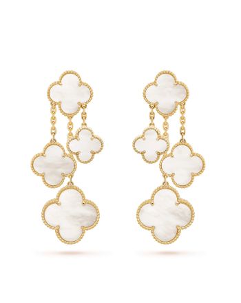 Van Cleef & Arpels Magic Alhambra Earrings White