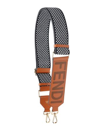 Fendi Ribbon Shoulder Strap 8AV156 Coffee