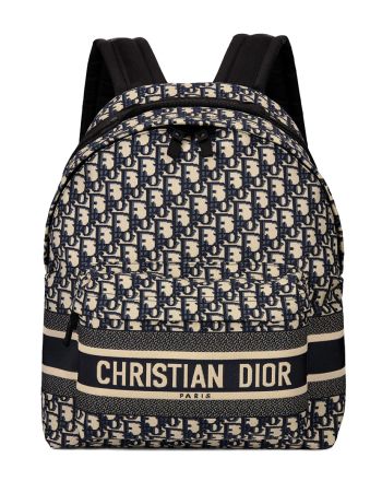 Christian Dior Diortravel Backpack Dark Blue