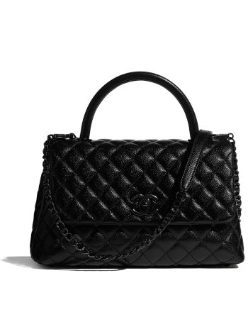 Chanel Flap Bag With Top Handle A92991 Black